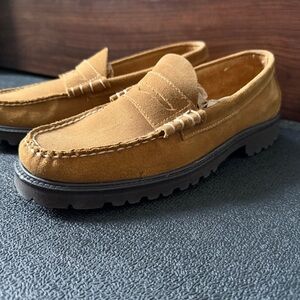 G.H. Bass Weejuns Originals Men’s Penny Loafers Tan Suede Size 10.5 D